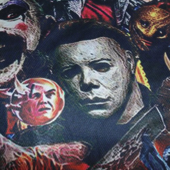 Horror Movie Villans Tee, M Collage, Short sleeve, Multicolor, Slashers, T-shirt - Picture 9 of 11